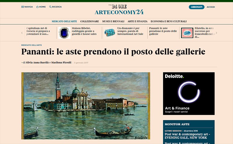 Pananti: le aste prendono il posto delle gallerie